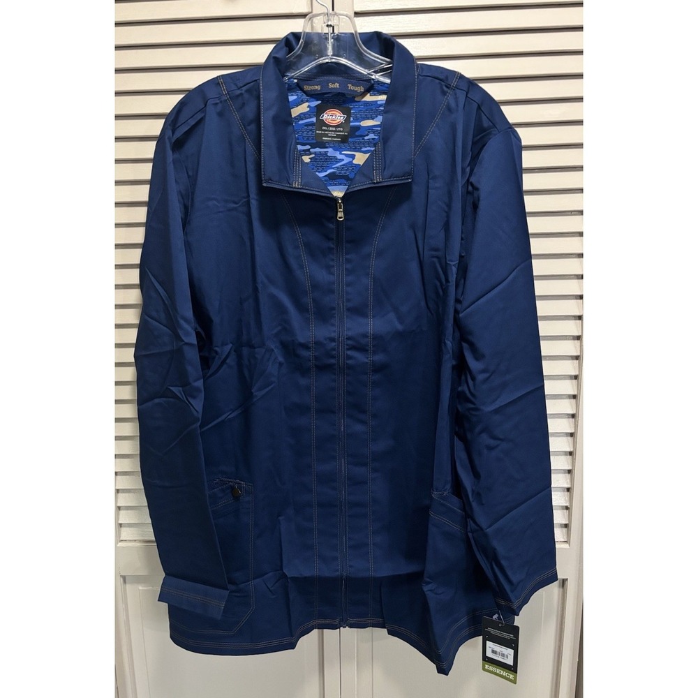 Dickies Essence Zip Up Scrub Jacket NWT Womens Size 2XL Soft Cool Stretch